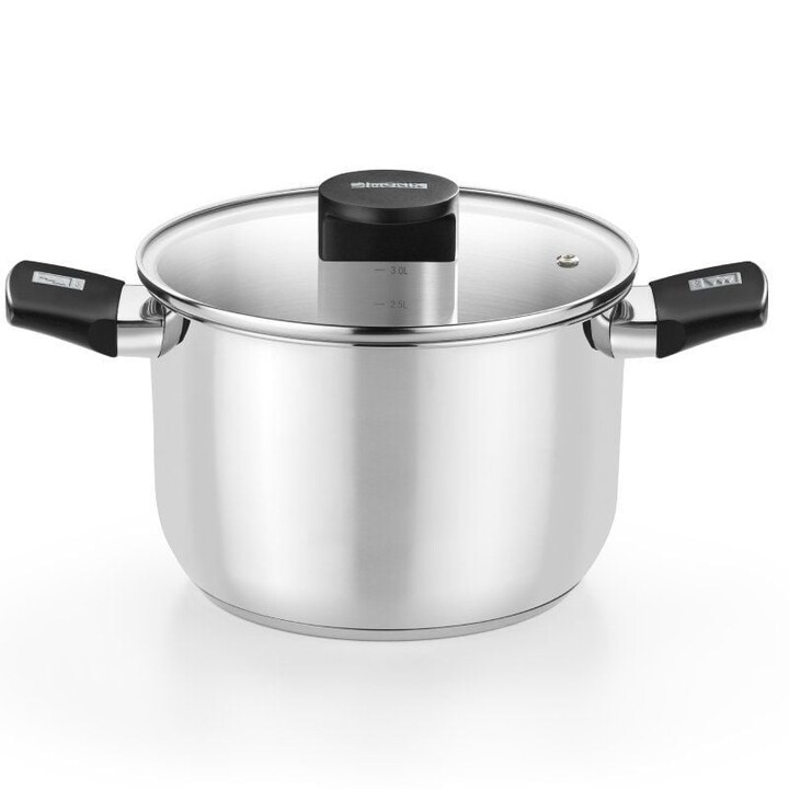 Elite Inox Topf Monix M240226/ Ø26cm/ 8L/ Edelstahl/ Geeignet für Induktion