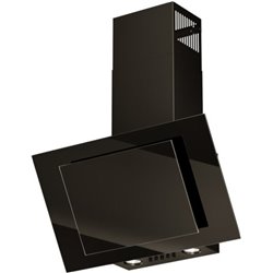 Vertikale Eco Duo Glas Wandkaminhaube Schwarz