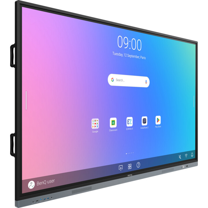 Pizarra interactiva BenQ RM7504 de 75 pulgadas con pantalla táctil en color negro