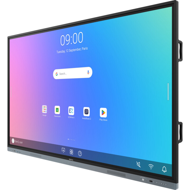 Pizarra interactiva BenQ RM7504 de 75 pulgadas con pantalla táctil en color negro