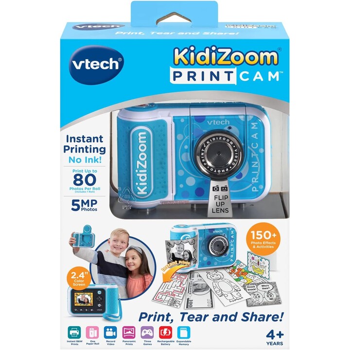 Vtech Kidizoom Print Cam Bleu - Appareil photo instantané pour enfants