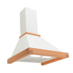 Akpo WK-4 Rustica Eco 60 Campana de chimenea Beige, Madera
