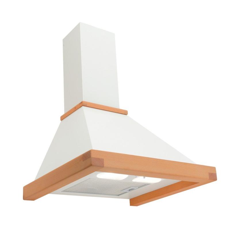 Akpo WK-4 Rustica Eco 60 Campana de chimenea Beige, Madera
