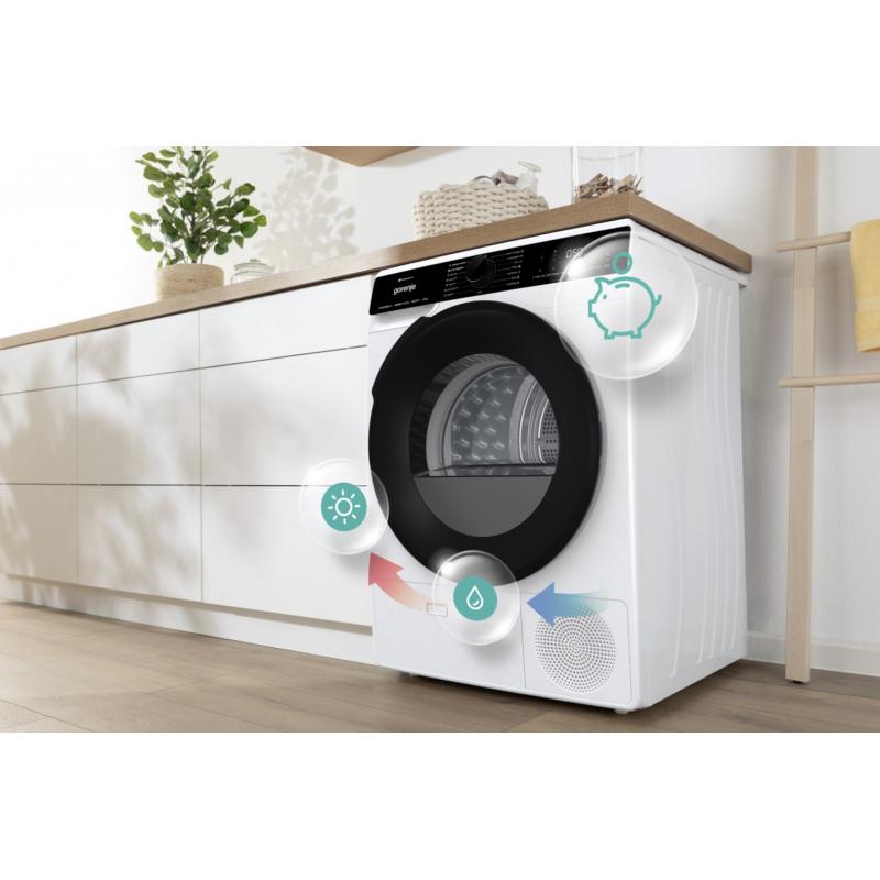 Gorenje DPNA92WIFI secadora Independiente Carga frontal 9 kg A++ Negro, Blanco