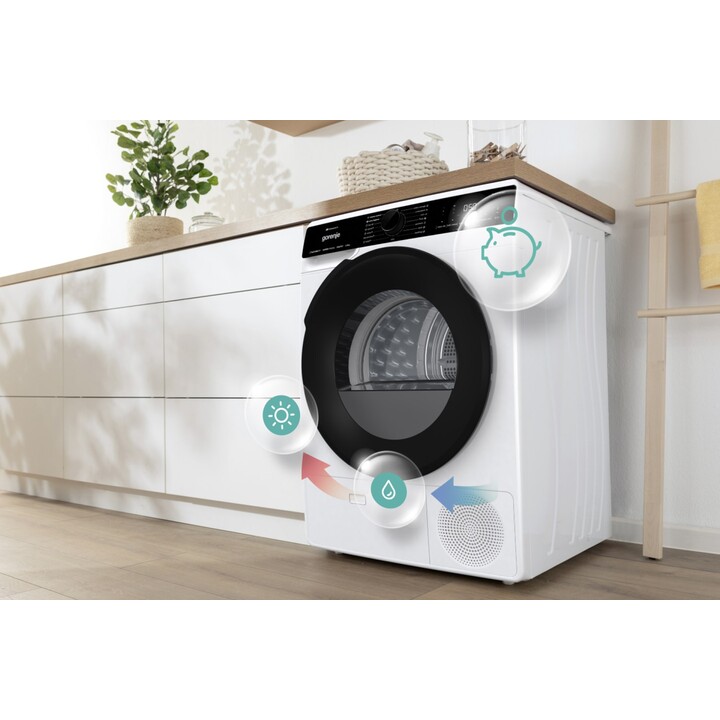 Gorenje DPNA92WIFI sèche-linge Pose libre Charge avant 9 kg A++ Noir, Blanc
