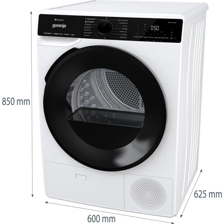 Gorenje DPNA92WIFI Freestanding dryer Front load 9 kg A++ Black, White