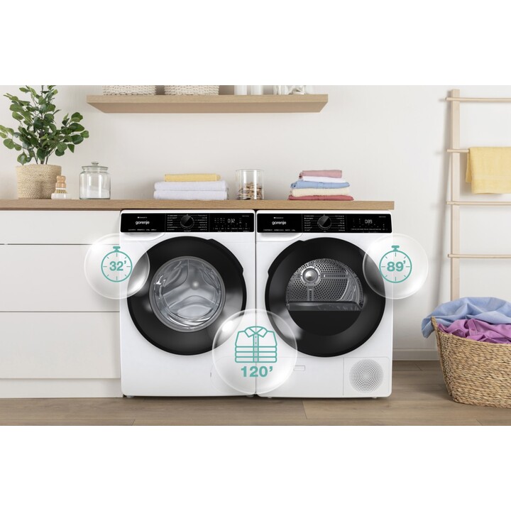 Gorenje DPNA92WIFI Freestanding dryer Front load 9 kg A++ Black, White