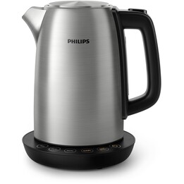 Chaleira Philips Avance Collection com controle de temperatura, tampa com mola, 1,7 l, metal