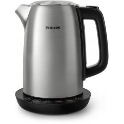 Philips Avance Collection Hervidora c/control temperatura, tapa c/resorte, 1,7 l, metálica