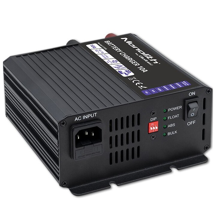 Qoltec 51958 Intelligentes Monolith-Ladegerät für LiFePO4 AGM GEL SLA-Batterien | 10A | 12V
