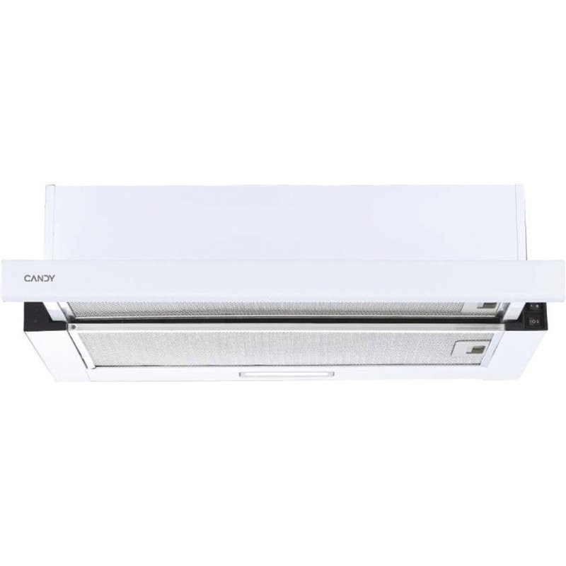 Candy CBT625/2W, Teleskophaube 60 cm, 2 Leistungsstufen, 67,5 W, 332,1 m3/h, Kohlefilter, fettabweisende Aluminiumplatte