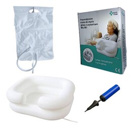 Inflatable shampoo pool and shower - set