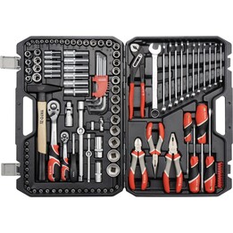 YATO YT-38901, Set d'outils pour douilles et clés, rouge/noir
