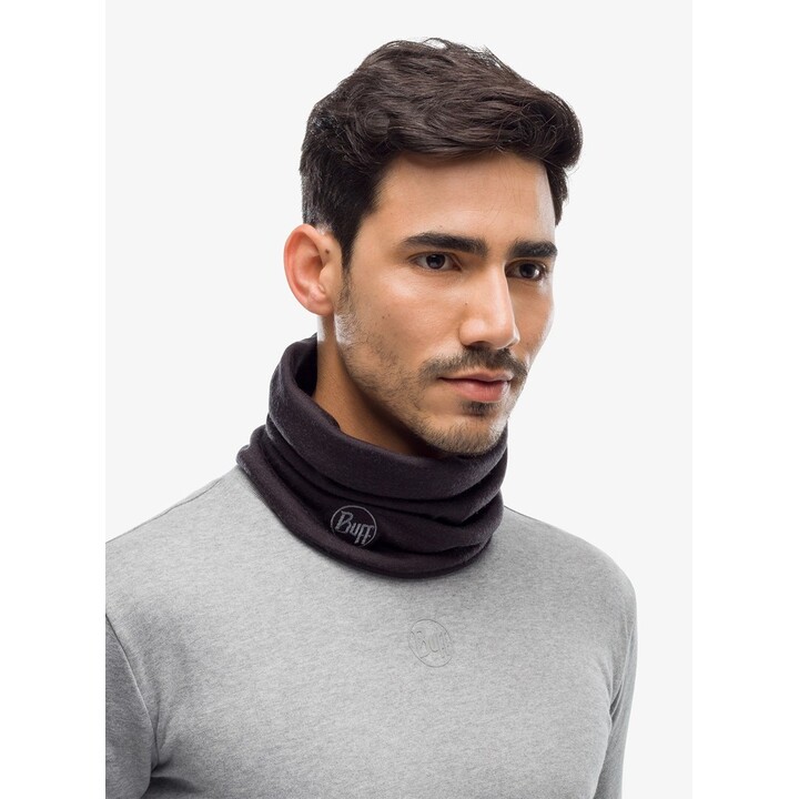 Buff Heavyweight Merino Wool Multifunctional Scarf - Black