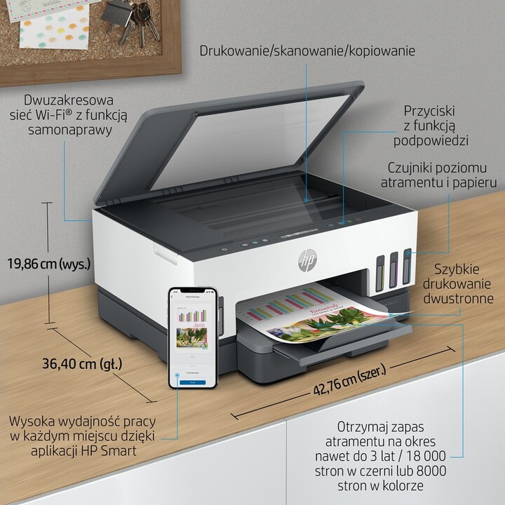 HP Smart Tank 720 All-in-One Getto termico d inchiostro A4 4800 x 1200 DPI 15 ppm Wi-Fi