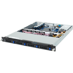 Plataforma Gigabyte Rack (1U) R123-X00-AA01 Intel E-24XX (4x 3,5" SATA HS, 1xM.2, 2x1Gbe, IPMI, 1x400W)