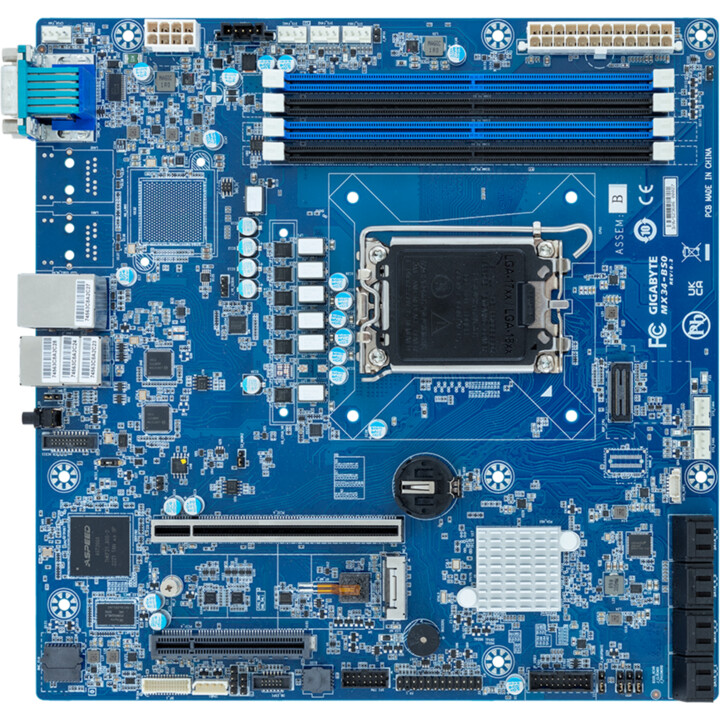 Gigabyte MX34-BS0(MR) Motherboard 1x LGA1700 Intel Xeon E-24XX C262 (4x DIMM, 8x SATA, 1xM.2, 2x1Gbe, IPMI, mATX)