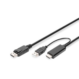 Digitus Cable adaptador 4K HDMI - HDMI a DisplayPort