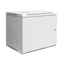 Wandmontierter Netzwerkschrank 19" 9HE Rack 600x450, massive Tür, grau, ungepflügt, gefaltet, 60kg