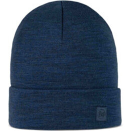 Berretto Gorro Buff Merino Heavyweight tinta unita blu notte