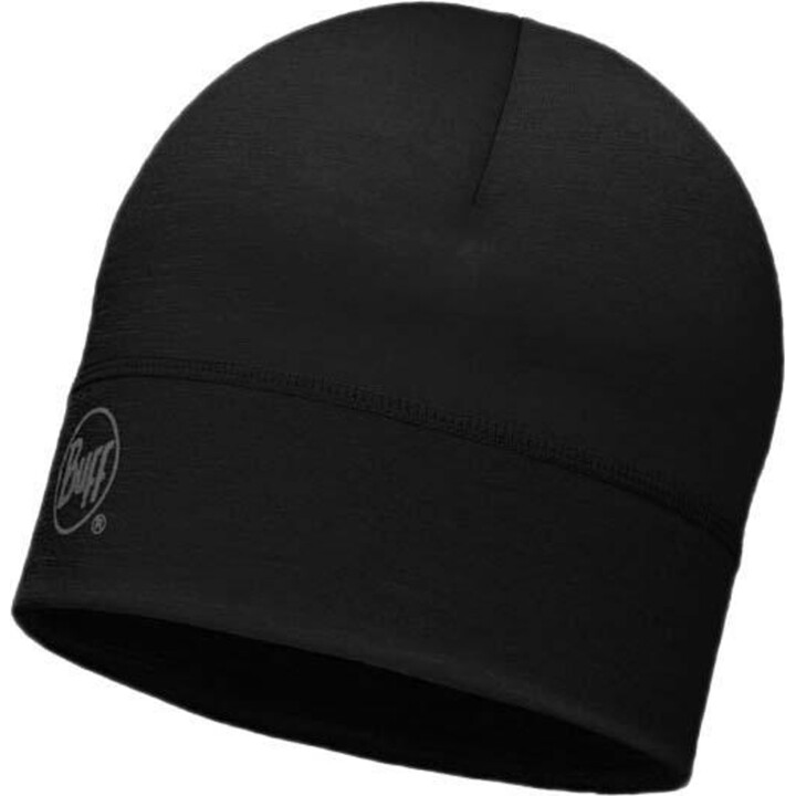 Buff Czapka Merino Lightweight Beanie Solid Black Onesize Standard