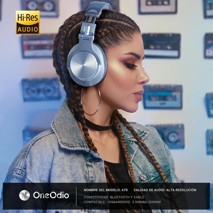 OneOdio Fusion A70 Blue - Bluetooth Headphones