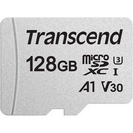 Transcend TS128GUSD300S 128 Go Classe 10 UHS-I U3 V30 A1 Argent - Carte microSD