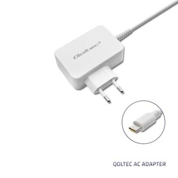 Qoltec 51039 adaptador e inversor de corriente Interior 65 W Blanco