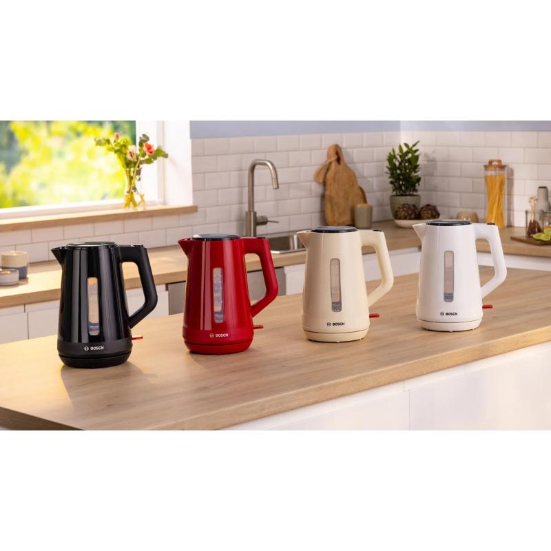 Bosch TWK1M123 tetera eléctrica 1,7 L 2400 W Negro