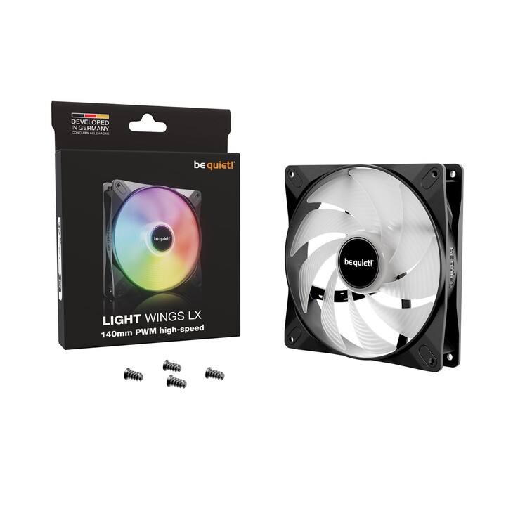 be quiet! LIGHT WINGS LX 140mm ventilador de caja PWM de alta velocidad negro