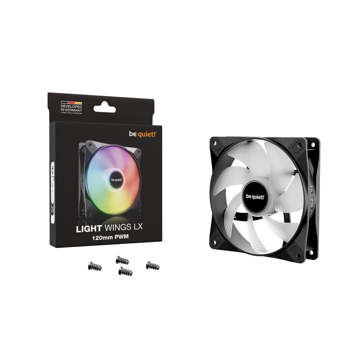 be quiet! Light Wings LX 120mm PWM ventilador de gabinete preto