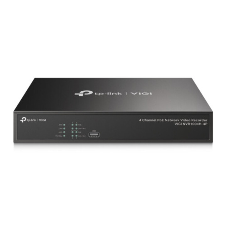 TP-Link Vigi NVR1004H-4P-2TB Enregistreur vidéo réseau (NVR) Noir