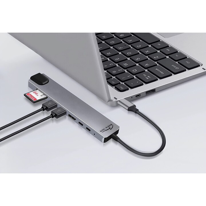 MEDIA-TECH HUB USB 8 EM 1 GIGA LAN HUB MT5046
