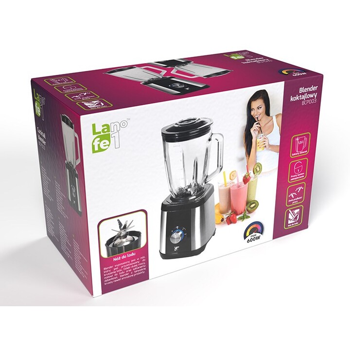 LAFE BCP003 Licuadora 600W 1.5L Inox / Negra