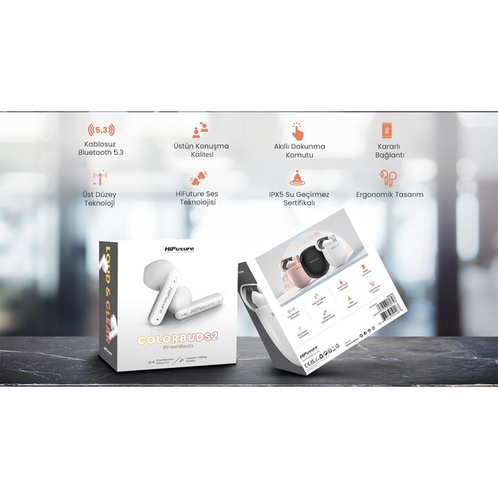 HiFuture Sonic Colorbuds 2 TWS Noir - Écouteurs Bluetooth