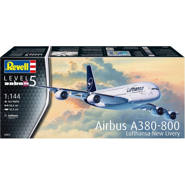 Revell A380-800 Airbus A380-800 Lufthansa New Livery kit de plástico 1:144
