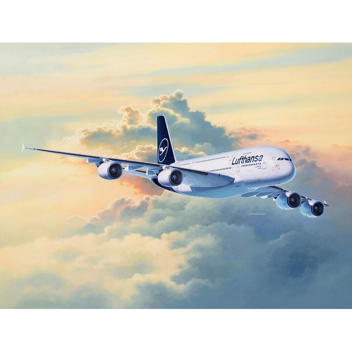 Revell A380-800 Airbus A380-800 Lufthansa New Livery kit di plastica 1:144