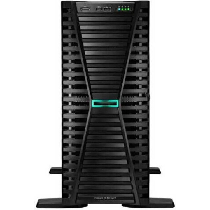 Serveur HPE ProLiant ML110 Gen11 4510 12 noyaux 1P 64 Go 8SFF 2 x 480 Go SSD 2 x 1 000 W RPS EU