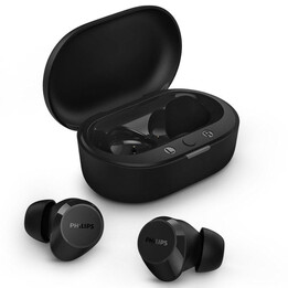 Philips TAT1209 Bluetooth headphones with charging case/ 6h battery life/ Black