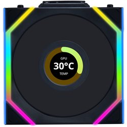 Lian Li Uni Fan SL LCD ARGB 120 mm Kabellos Schwarz