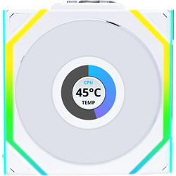 Lian Li Uni Fan SL LCD ARGB 120 mm Kabellos Weiß