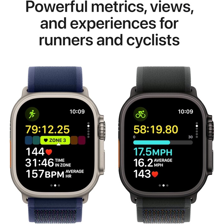 Apple Watch Ultra 2 GPS Cellular de 49 mm, caja resistente de titanio negra con correa milanesa negra, talla M
