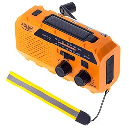 Rádio solar Adler com manivela