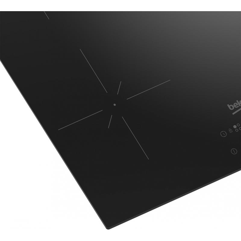 Placa de inducción Beko HII64401QT de 60 cm 4 Zonas Negro