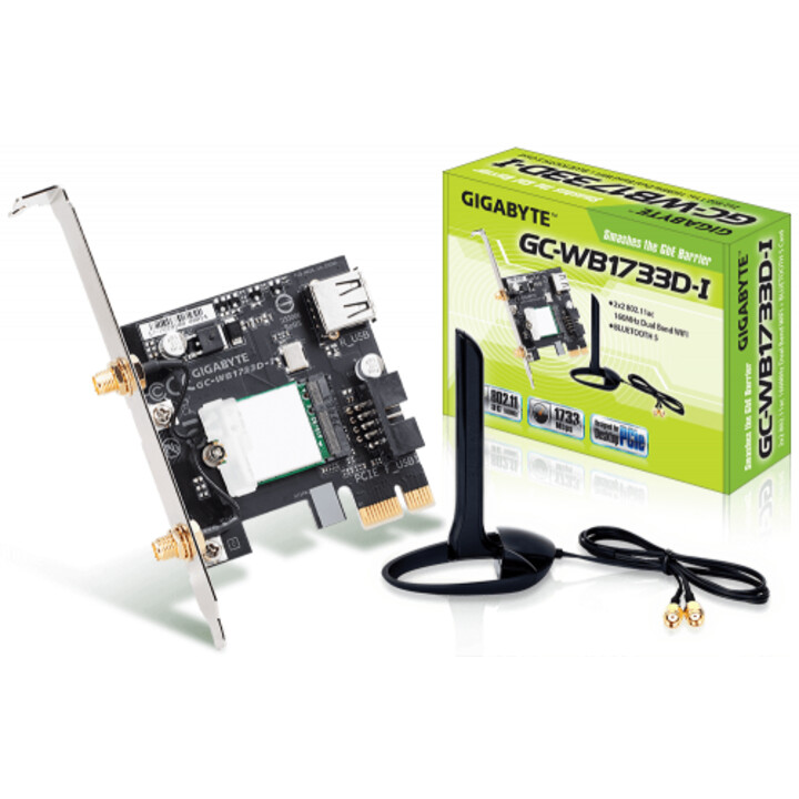Adaptateur Gigabyte Gc-wb1733d-i Et Carte Réseau Wlan / Bluetooth 1733 Mbit/s Interne