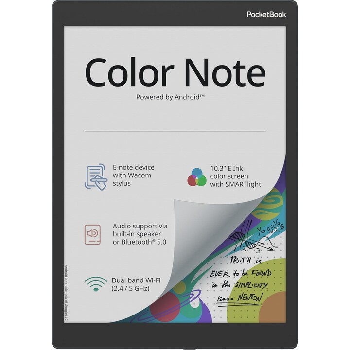 PocketBook Color Note, pantalla Kaleido 3 E Ink de 10,3 pulgadas, escritura a mano y lápiz óptico, fácil intercambio de notas