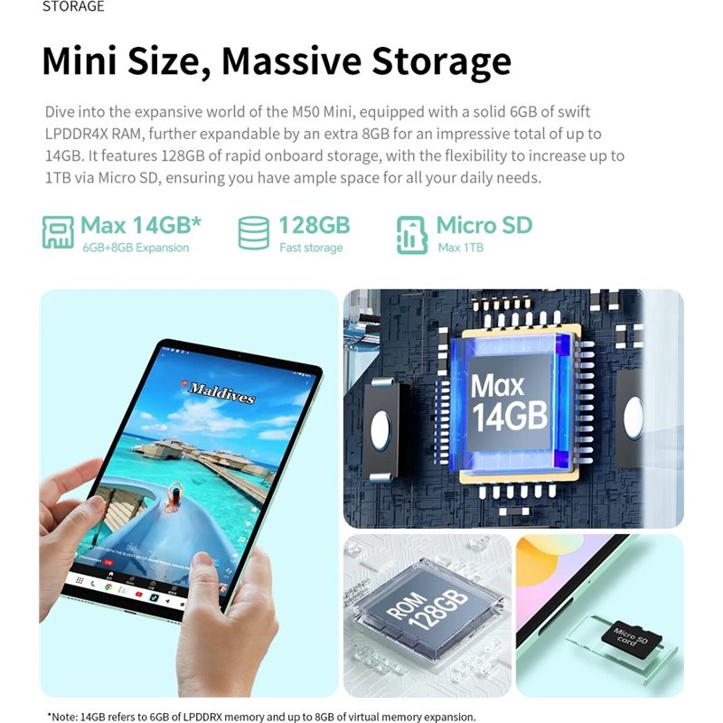 Teclast M50 MINI 8.7 6GB/128GB Blue - Tablet