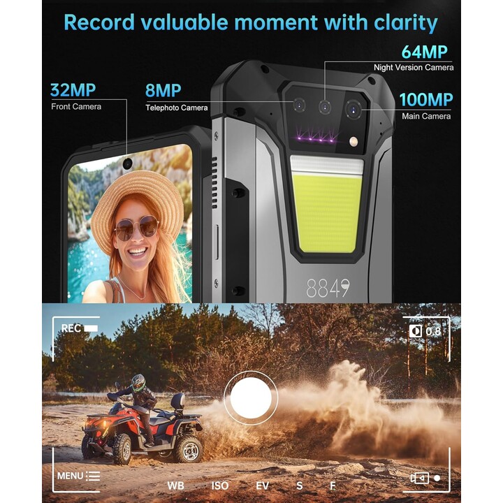 Unihertz 8849 Tank 2 Pro Projektor 12 GB/512 GB – robustes Mobiltelefon