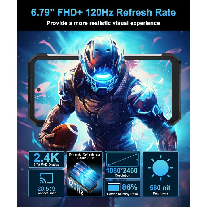 Unihertz 8849 Tank 2 Pro Projektor 12 GB/512 GB – robustes Mobiltelefon