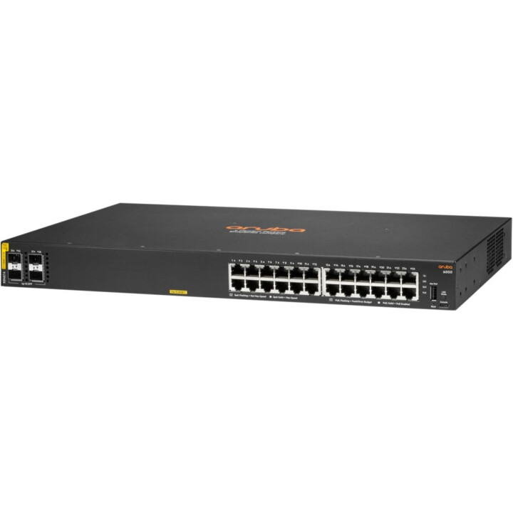 HPE Aruba 6100 Managed 48G 4SFP+ PoE+ 370W Switch